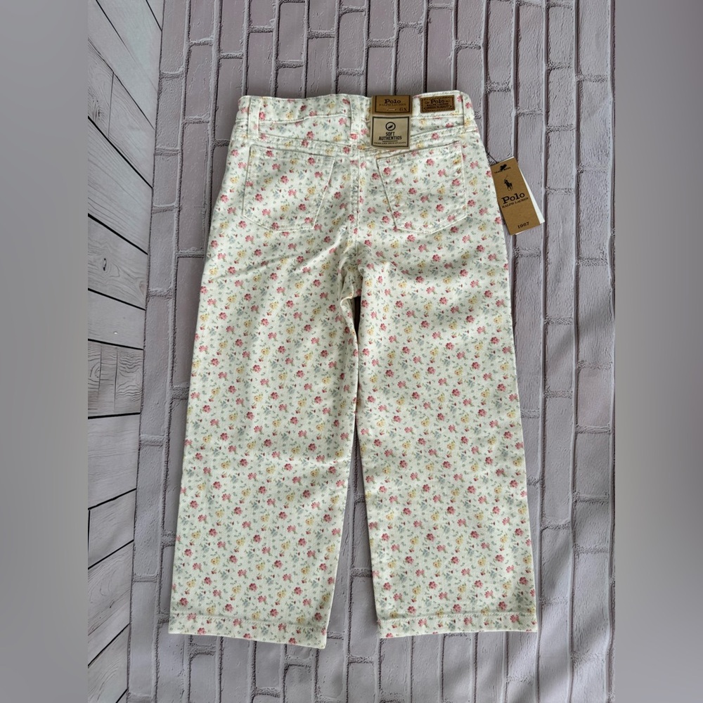 Polo Ralph Lauren Girls Floral Print Wide-Leg Jeans Multi Size 6X NWT - Picture 8 of 9